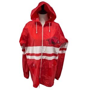 Vintage University of Arkansas Razorbacks Seven Sons and Co Rain Jacket One Size